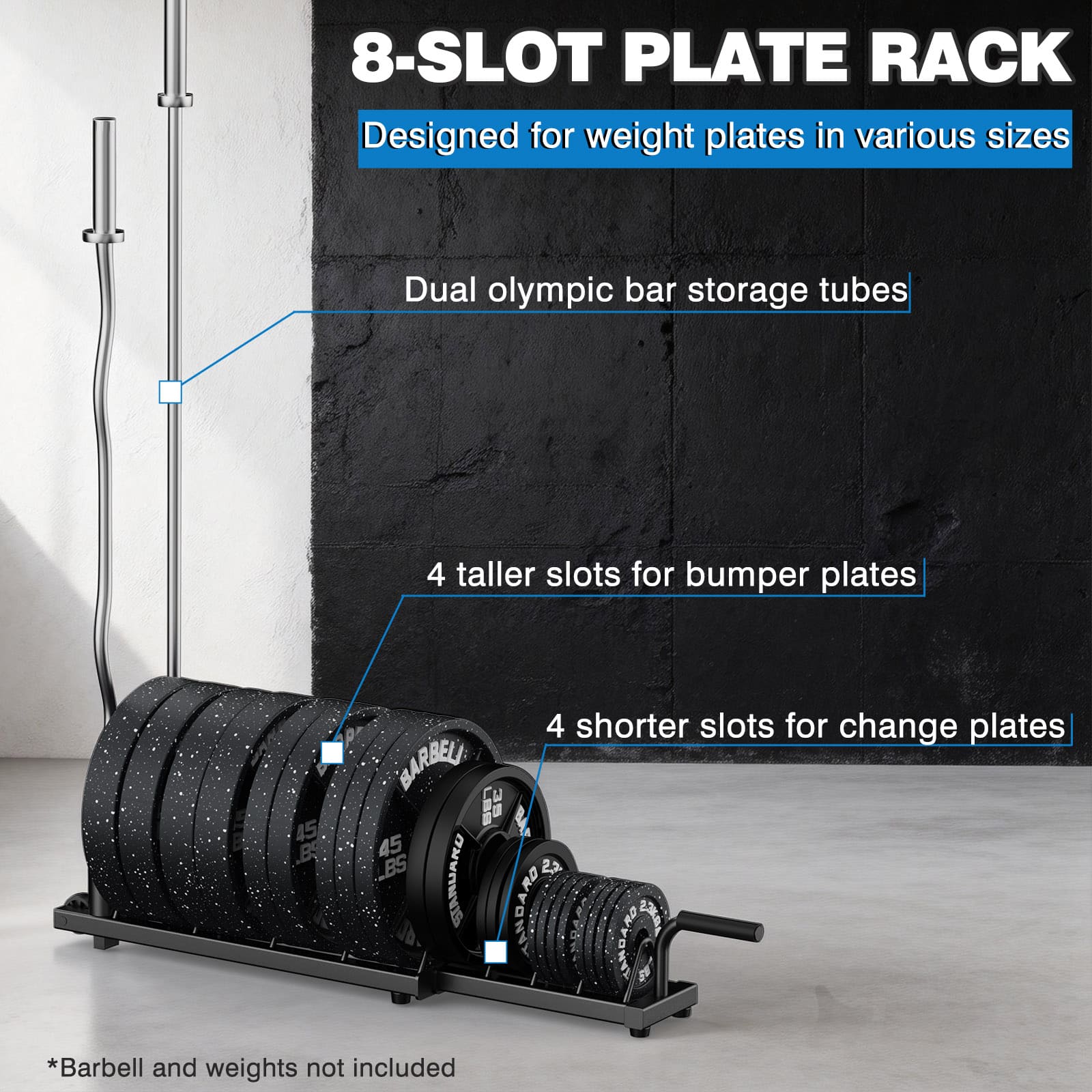 Weight Rack for Weight Plates & Olympic Bars BK-607