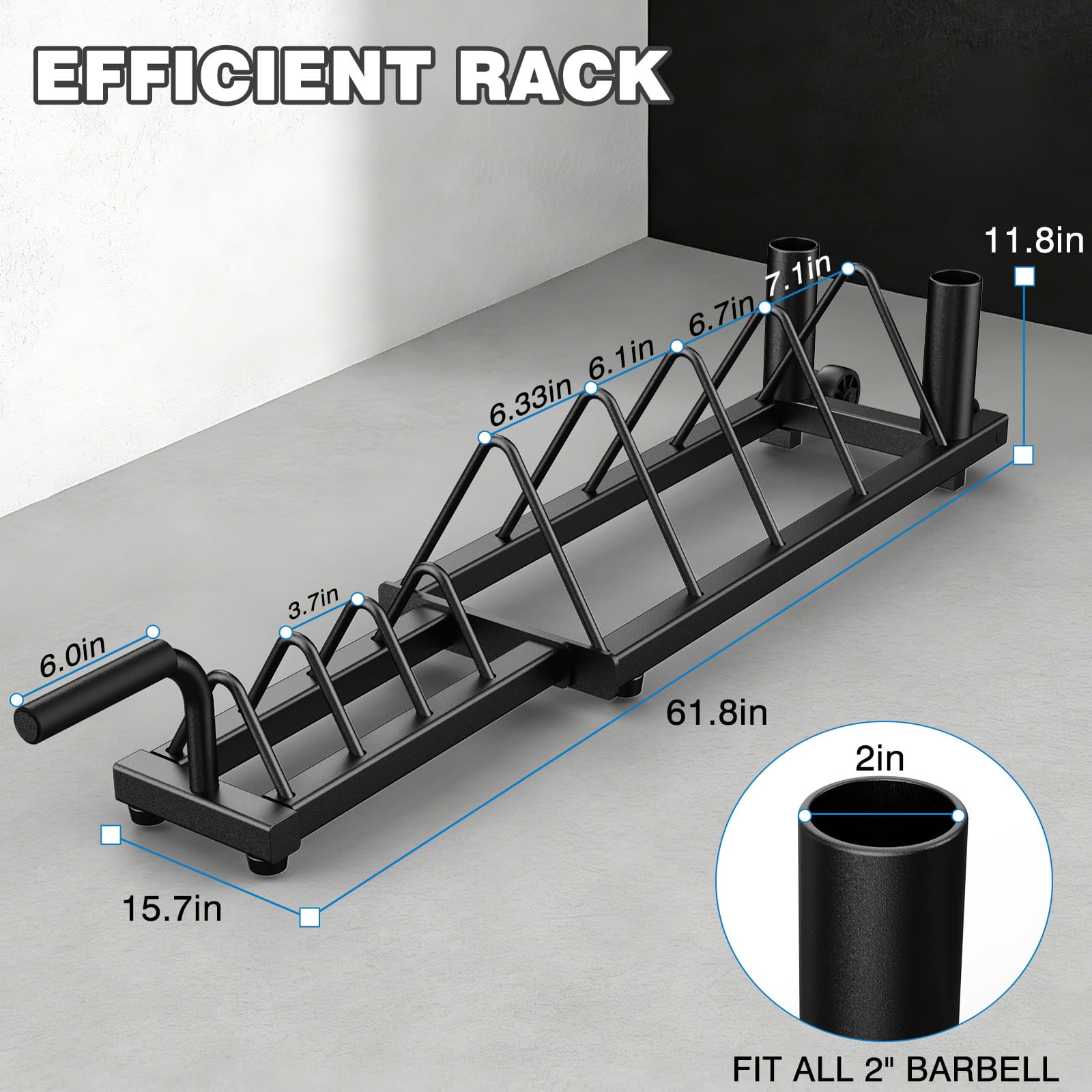 Weight Rack for Weight Plates & Olympic Bars BK-607