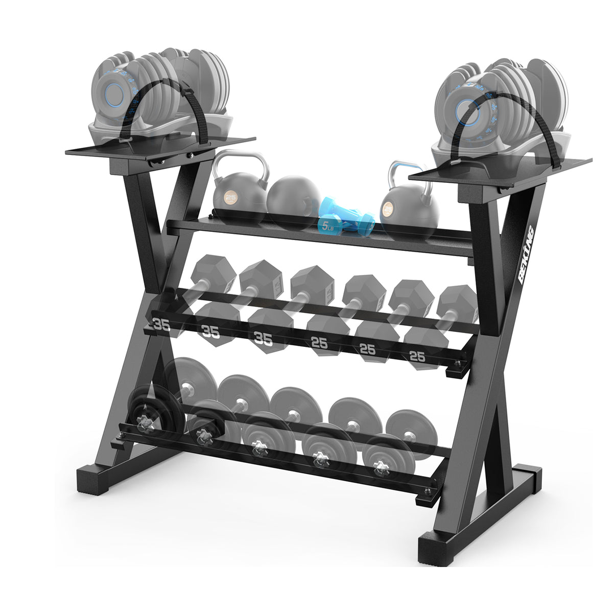 Weight Organizer Stand for Dumbbells, Kettlebells