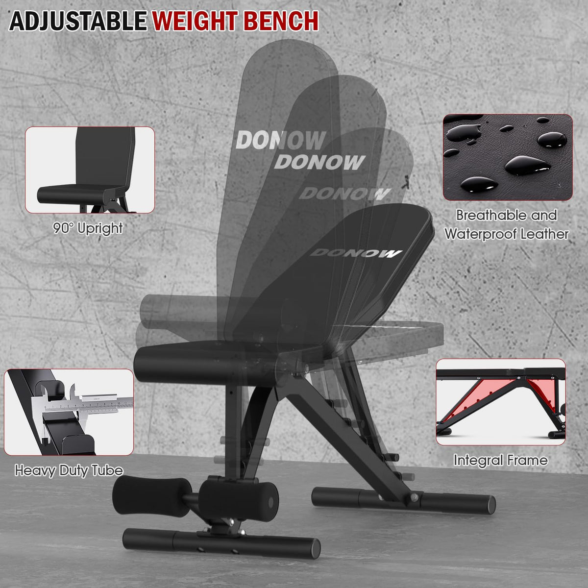 JX fitness Squat Rack with Adjustable Workout Bench