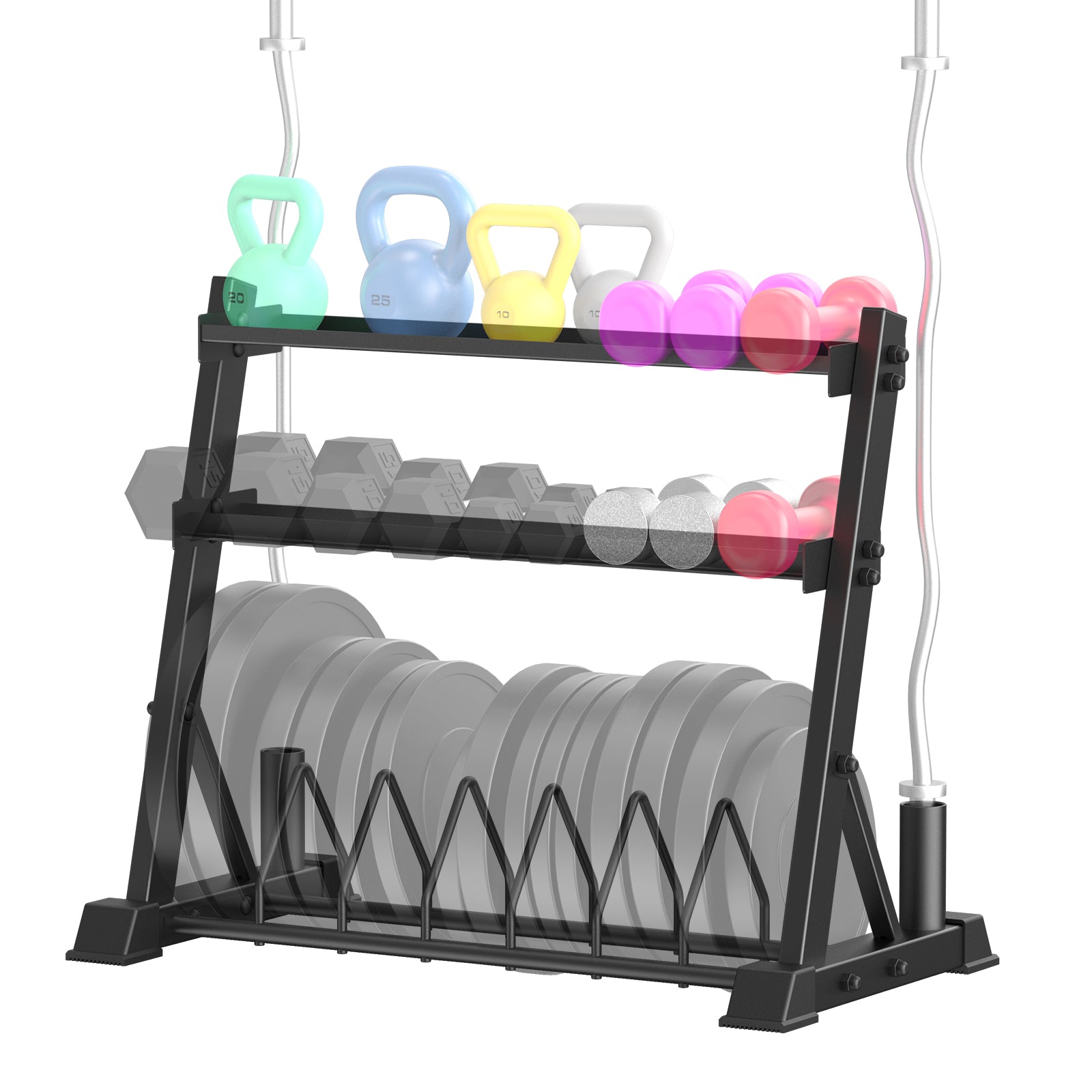 Dumbbell Rack 3-Tier Weight Plate Rack UF-88