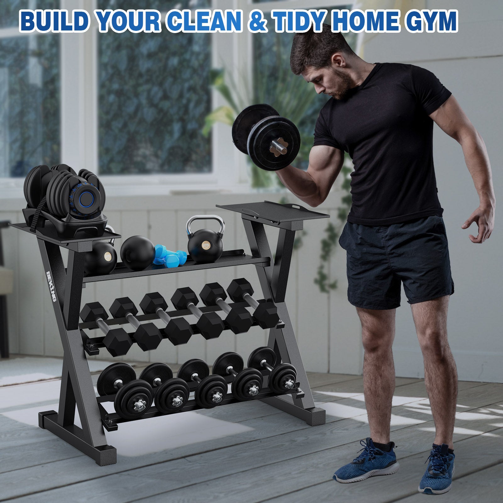 Weight Organizer Stand for Dumbbells, Kettlebells BK-97