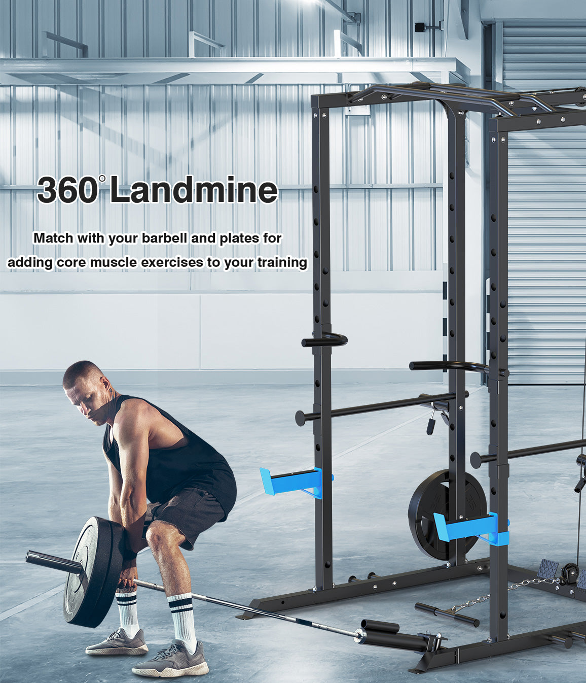 Power Cage, Multi-Functional Power Rack with Complete Attachments 896