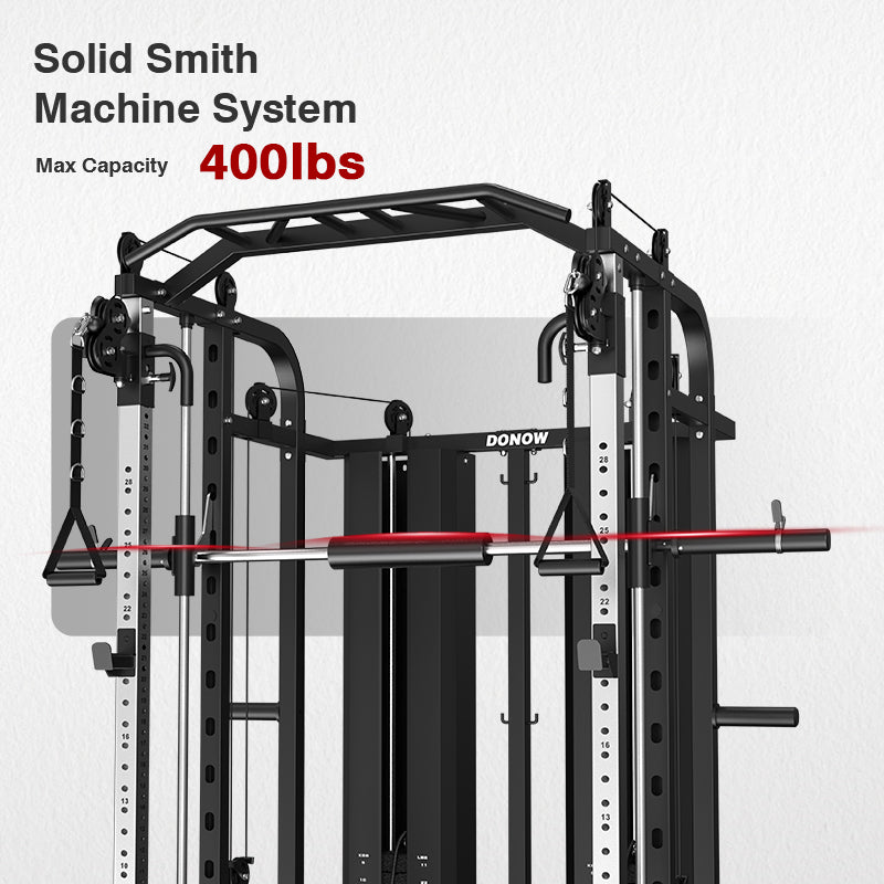Smith Machine with Weight Bench and 240lbs Weight Plates DN-938 Series