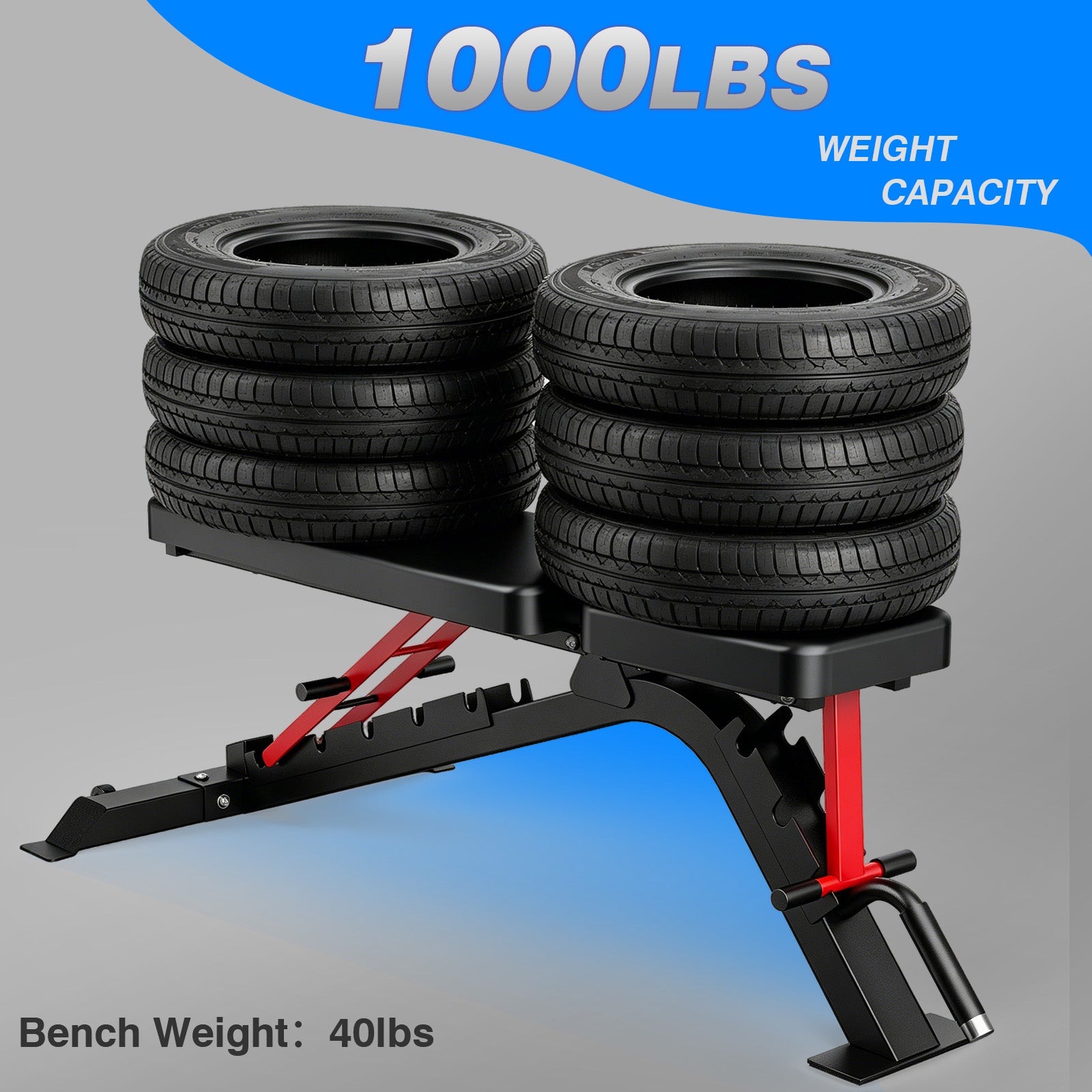 Commercial Adjustable Weight Bench | Item Weight:48lbs