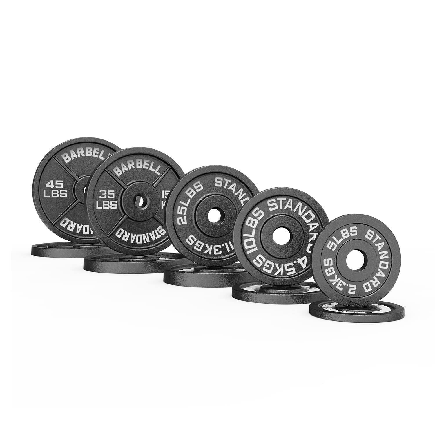 2 Inch Cast Iron Weight Plates Package 240lbs(2*5lbs+2*10lbs+2*25lbs+2*35lbs+2*45lbs)