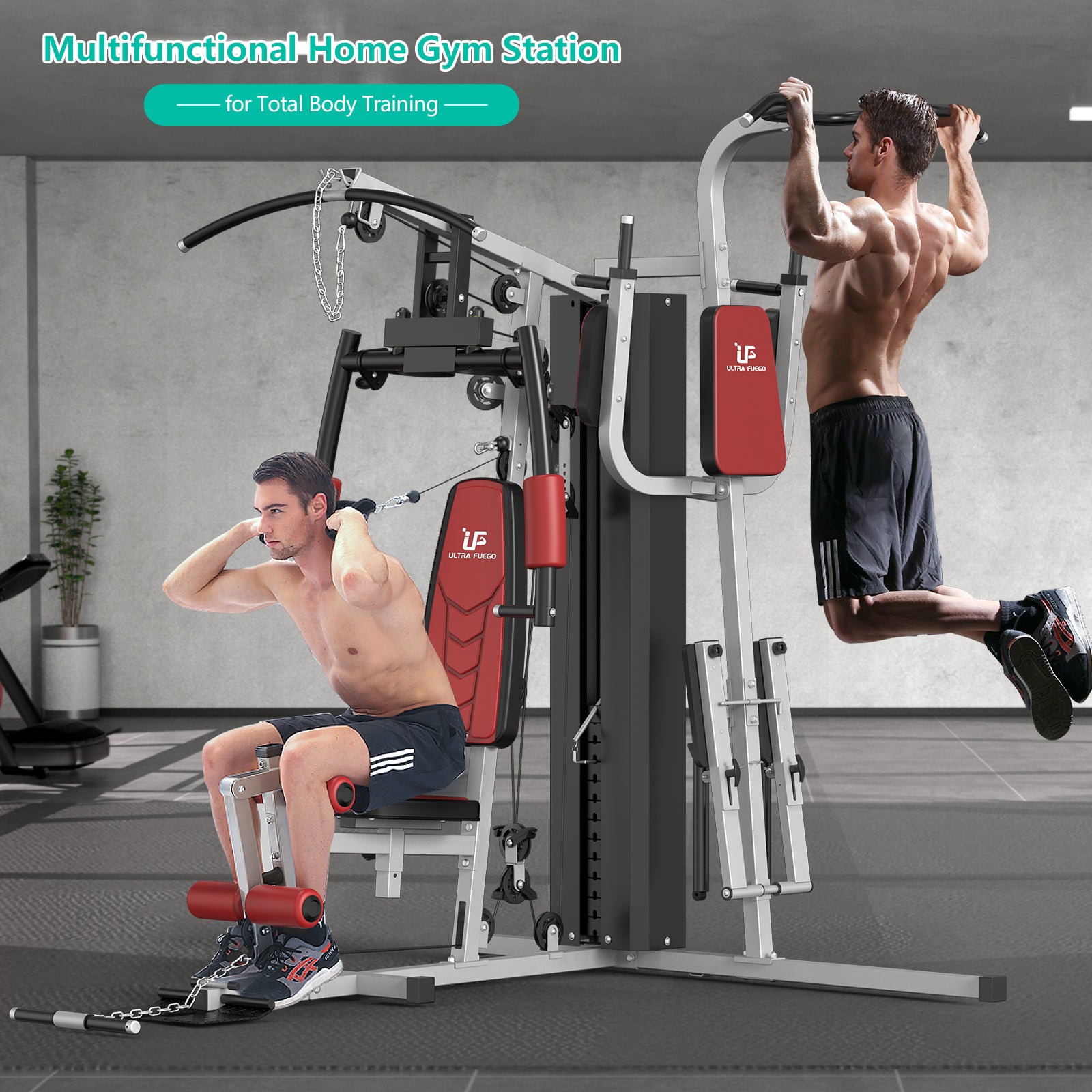 Multi-Gym Station with Power Tower & Stepper UF-1186L