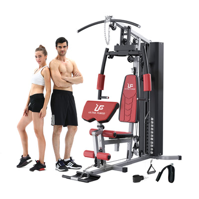 Home Gym Station Workout Equipment Red