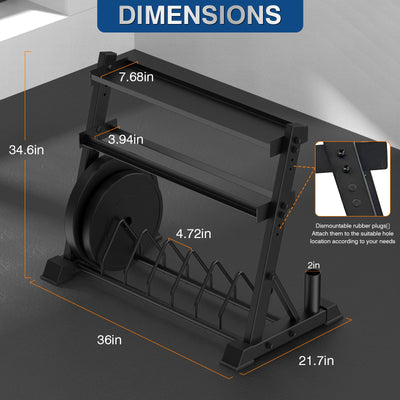 Dumbbell Rack 3-Tier Weight Plate Rack UF-88
