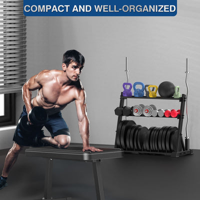 Dumbbell Rack 3-Tier Weight Plate Rack UF-88