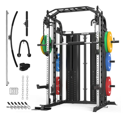 Multi-Functional Smith Machine with Cable Crossover System