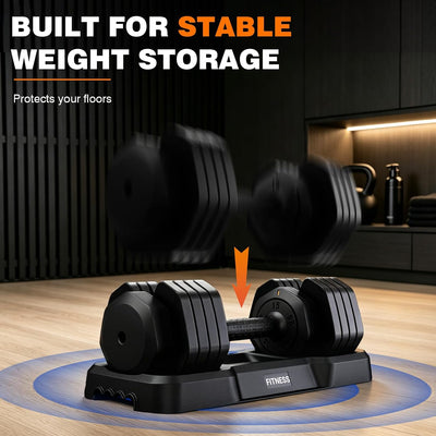 Adjustable Dumbbells Set, Single 55lb/ Pair 110lb