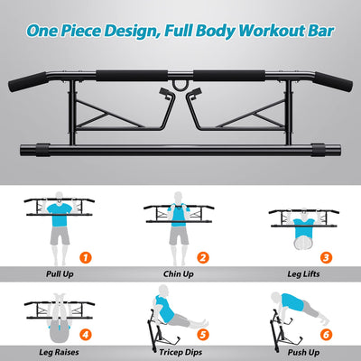 Door Frame Pull up Bar with Padded Handles Foldable for Home Gym, No Drilling