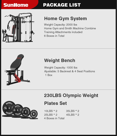 2-IN-1 Multi Gym Station and Smith Machine