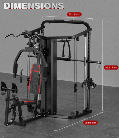 2-IN-1 Multi Gym Station and Smith Machine