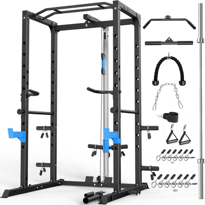 Power Cage, Multi-Functional Power Rack with Complete Attachments 896