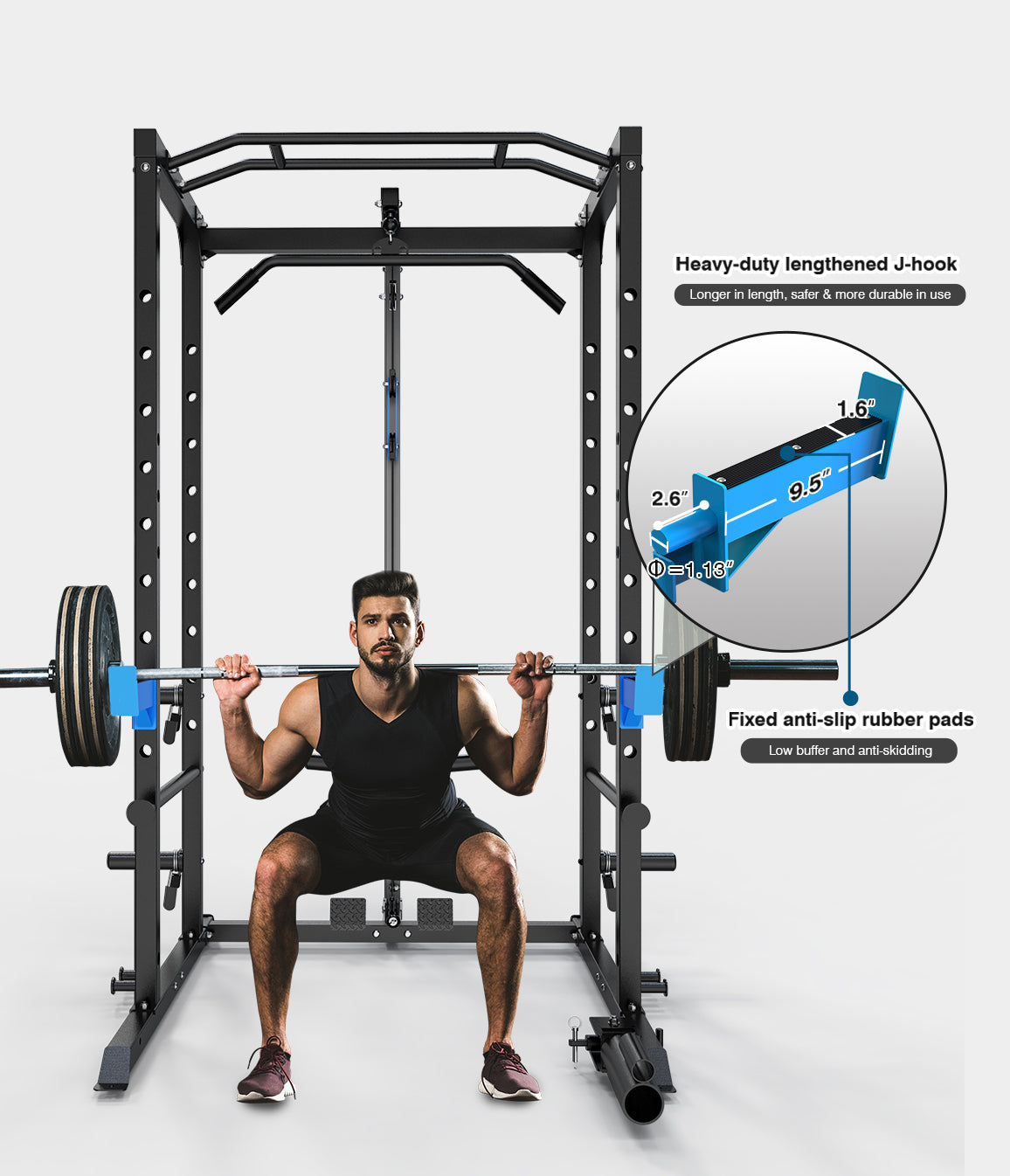 Power Cage, Multi-Functional Power Rack with Complete Attachments 896