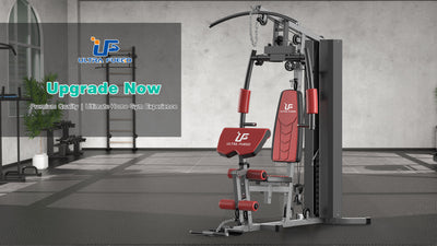 Home Gym Station Workout Equipment Red