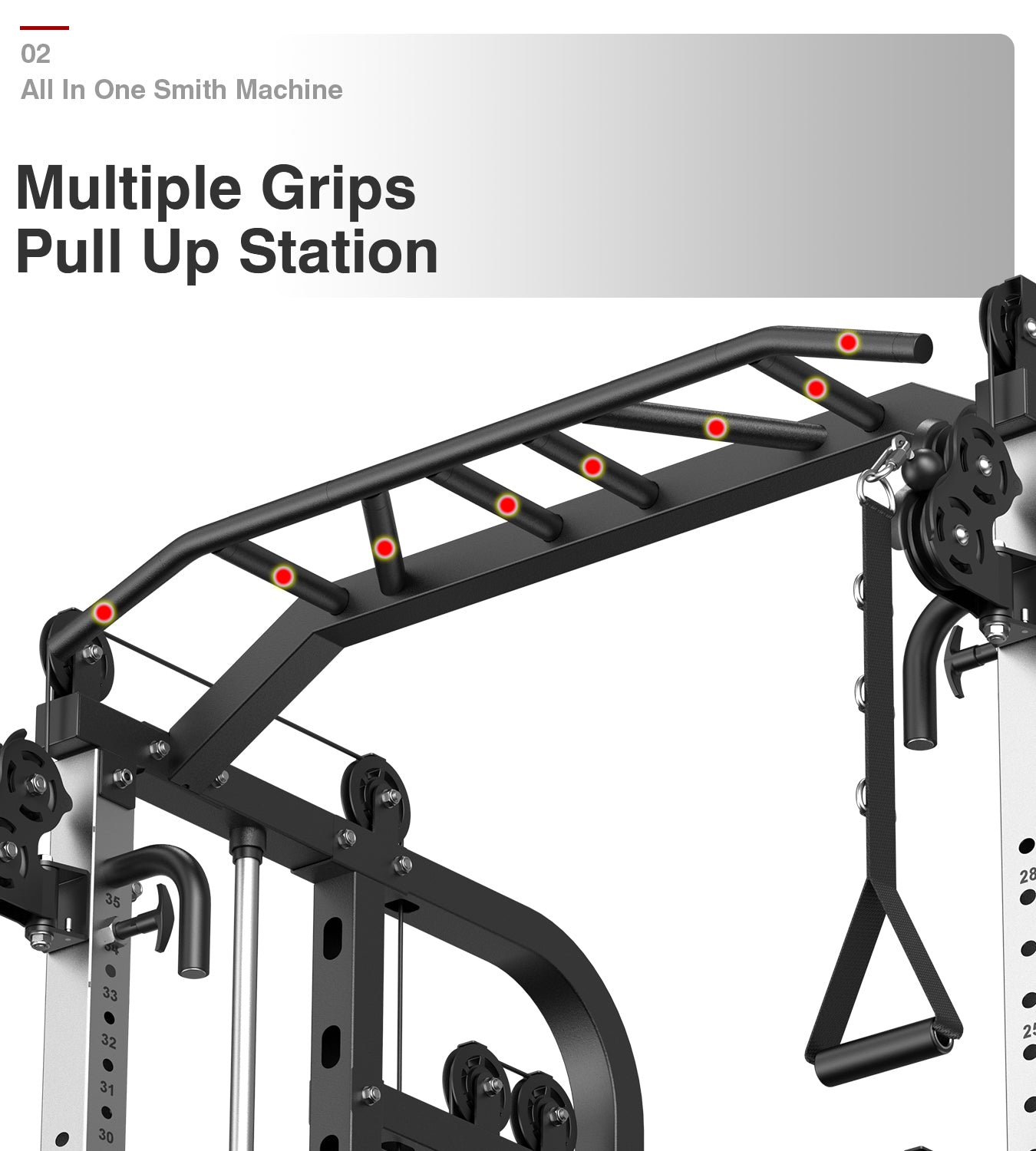 Smith Machine with 320lbs Weight Stack DN-938B