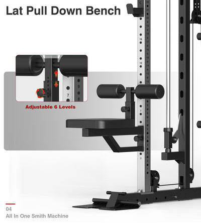 Smith Machine with 320lbs Weight Stack DN-938B