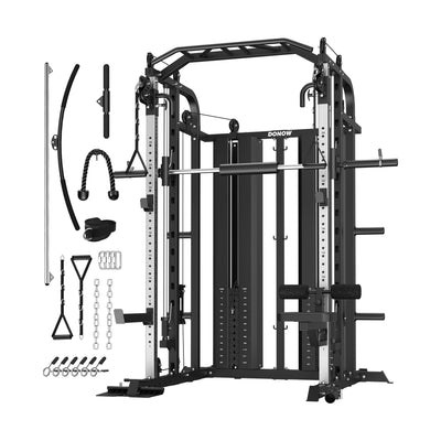 Multi-Functional Smith Machine with Cable Crossover System