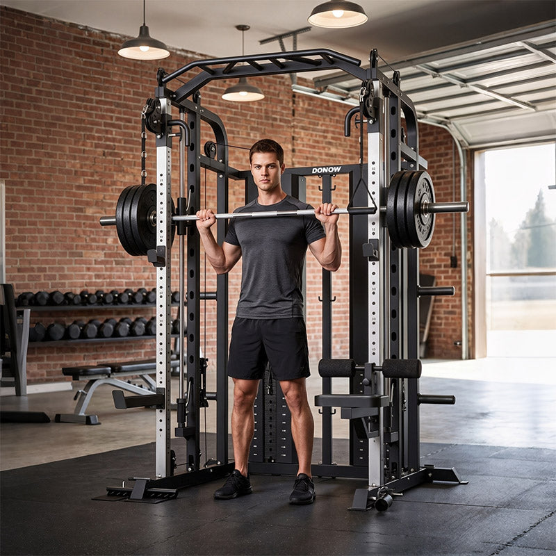 Smith Machine with Bench and 240lbs Weight Plates Package – JX FITNESS
