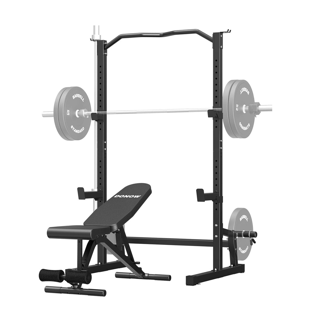 Squat Rack with Adjustable Workout Bench