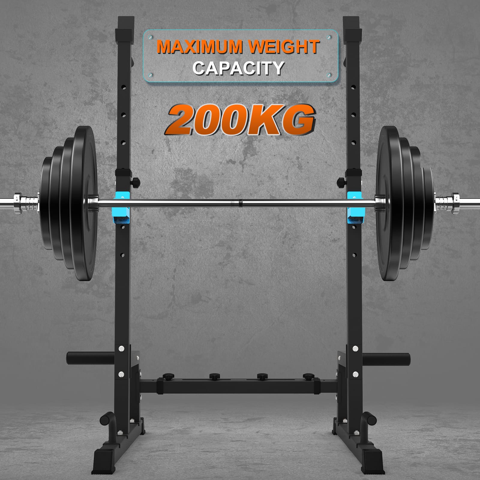 Adjustable Squat Rack,Multi-Function Barbell Rack 855