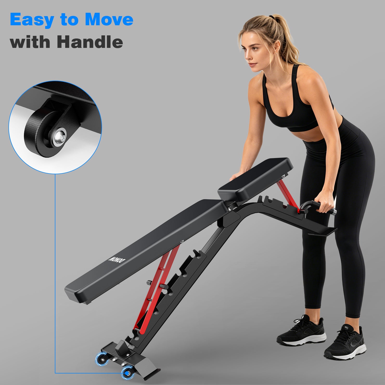 Commercial Adjustable Weight Bench | Item Weight:48lbs